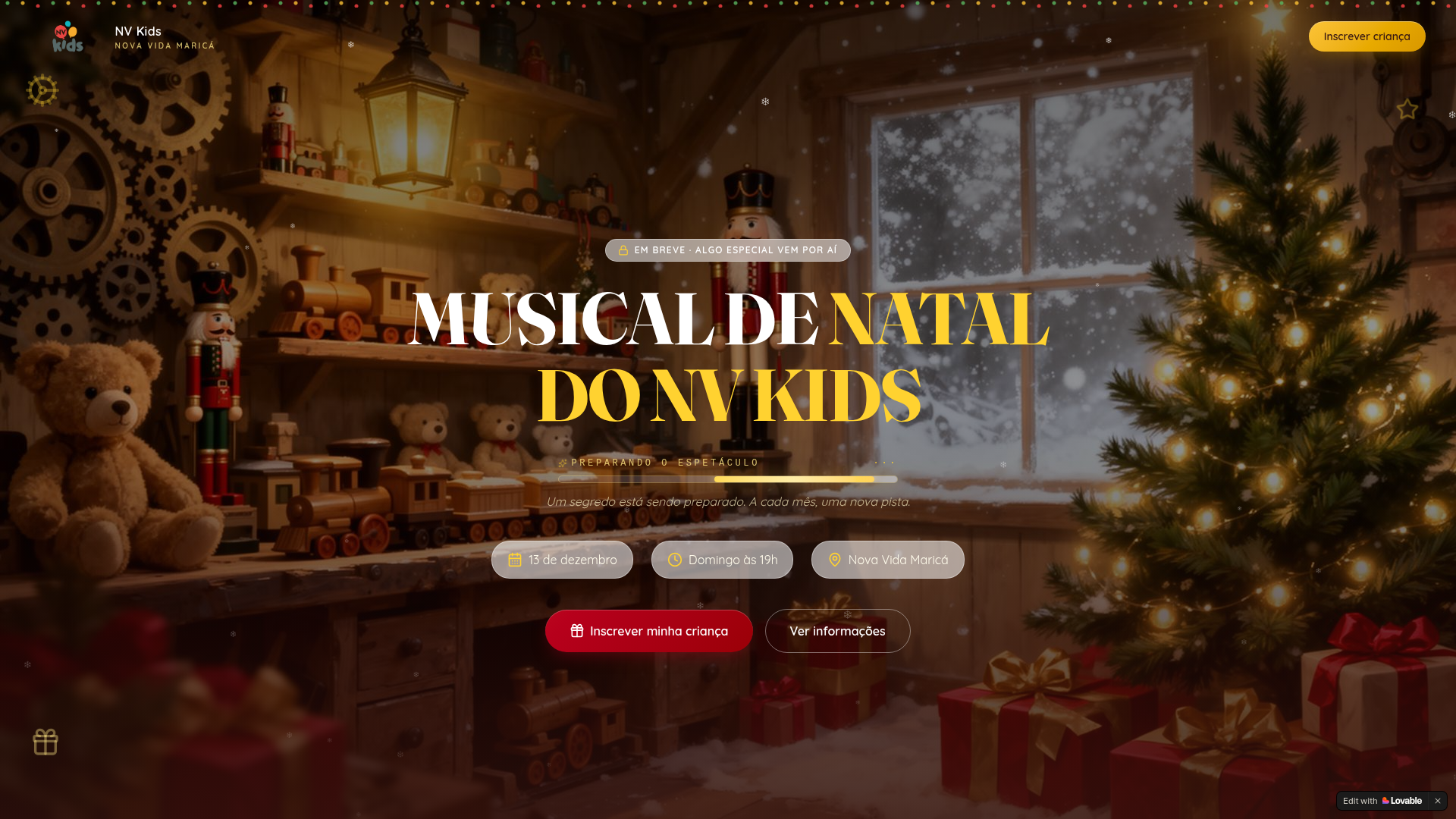 Site NV Kids — Nova Vida Maricá