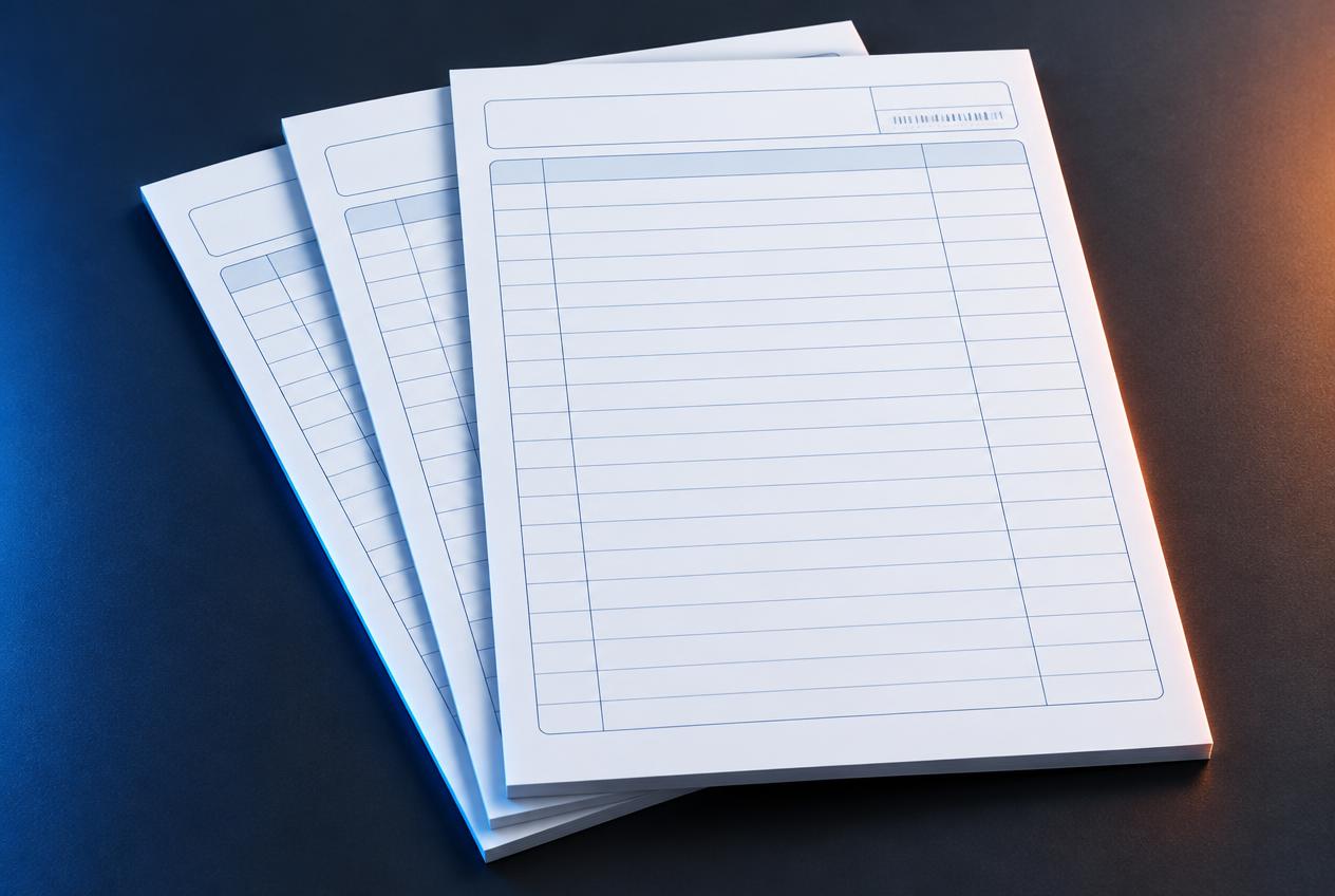 Bloco 20x30 — Papel normal — 3 vias com numeração